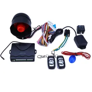 One way alarm easy install Immobilizer system vehicle security car alarm with flip key for car with keyless entry function