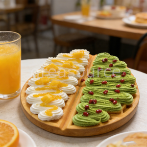 Lifelike Split Belgian Waffle Figurine Plastic Eco-Friendly Faux Mango Cream Matcha <b>Toppings</b> <b>Aesthetic</b> Food Decor Home Kitchen - Product Image 2