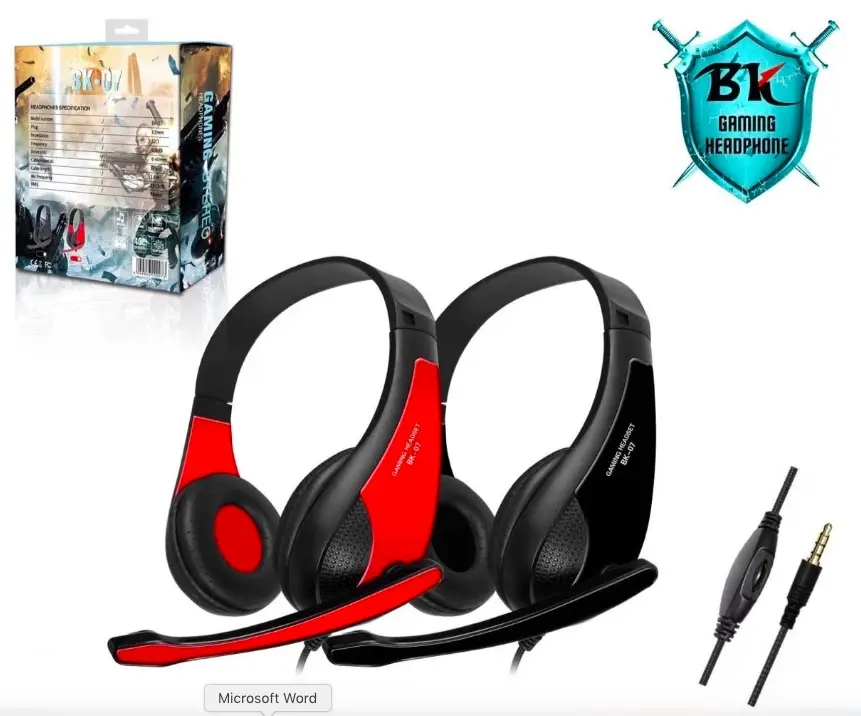 BK-07 Computer Headphone Wired Video Game Gaming Headset