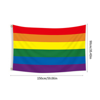 Venta al por mayor de poliéster con logotipo personalizado Gay Free Rainbow LGBTQ Banderas vibrantes 6 colores 3X5FT LGBT Pride Flag