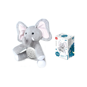 Lámpara Proyector de Animales de Dibujos Animados, Juguete de Peluche para Bebés, Toalla de Confort para Dormir con Luz y Música - Product Image 1