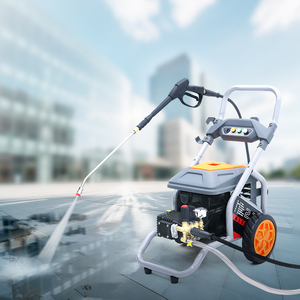 Hidrolavadora Eléctrica Portátil de Alta Presión Profesional de 1450 Psi y 100 Bares con Chorro de Agua Ajustable para Limpieza de Superficies y Coches - Product Image 2