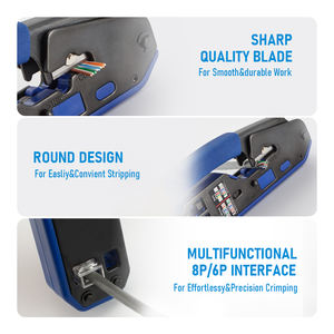 Câble Lan câble téléphonique <span class=keywords><strong>prise</strong></span> RJ45 outil de sertissage réseau Ethernet fil dénudage coupe outil de sertissage équipement à fibres optiques - Product Image 3