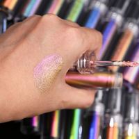 Fard à paupières liquide duo-chrome effet caméléon, finition métallique scintillante, waterproof, longue tenue, couleur unique, du clair au foncé – Offre Spéciale