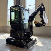 Mini-excavatrice avec cabine, chenilles en acier, climatiseur, haute efficacité, équipement de construction