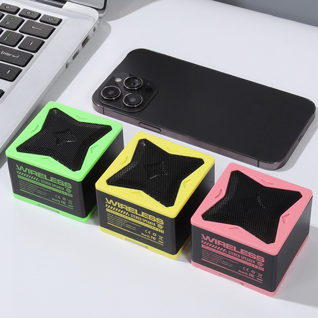 S7 Square Speaker HIFI Subwoofer TWS TF Card Hands-free Calling Colorful Creative Mini Speaker for Gift Wholesale