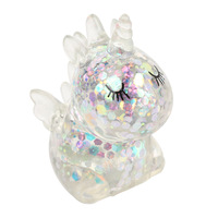 Nouveau jouet anti-stress licorne dorée en maltose, animal de dessin animé moelleux et scintillant, licorne brillante