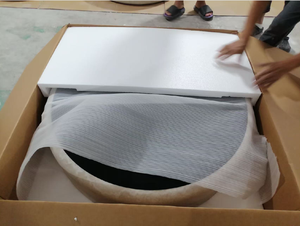 Hzx sang trọng hiện đại travertine đá cẩm thạch tìm kiếm Bàn cà phê đồ nội thất phòng khách hiện đại với thiết kế sợi thủy tinh cho biệt thự - Product Image 5