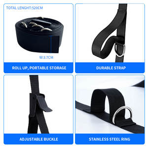 Sangle d'ancrage de porte pour bandes de résistance Ancre multipoint sécurisée Gym pour bandes d'exercice de fitness à domicile Fixation d'ancrage de porte - Product Image 4