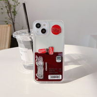 Casing HP Transparan Cair TPU PC Quicksand Custom untuk iPhone 16 Pro Max 15 4 13 12 Pro Max