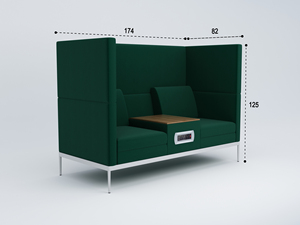 Leisure Commercial Reception Optional High-back Sofa Office Chair with Charging Plug and USB Port, Ideal for Commercial Spaces - Product Image 4