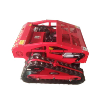 Tondeuse à gazon sur chenilles diesel de type réservoir FW800 16HP Changchai avec télécommande pour vergers et pentes