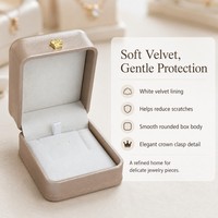 Hochwertige Schmuck-Geschenkbox Handgefertigte Leder-Schmuckschatulle mit Individuellem Logo Luxuriöse Hochzeits-Ringbox Schmucketui