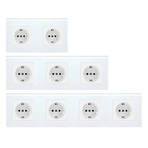 Enchufe de pared estándar europeo tipo 86 con panel de vidrio templado y base cuadrada para uso doméstico - Product Image 3