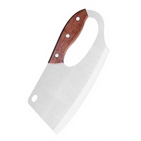 Couteau à découper la viande en acier inoxydable 4Cr13, couteau de cuisine robuste, couteau à fruits avec manche en bois, 2 pièces en métal