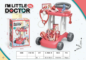 Carro médico de plástico barato <span class=keywords><strong>para</strong></span> niños, 14 piezas al por mayor, juego de juguetes <span class=keywords><strong>para</strong></span> niños, juguetes de cocina y comida <span class=keywords><strong>para</strong></span> <span class=keywords><strong>niñas</strong></span> - Product Image 2