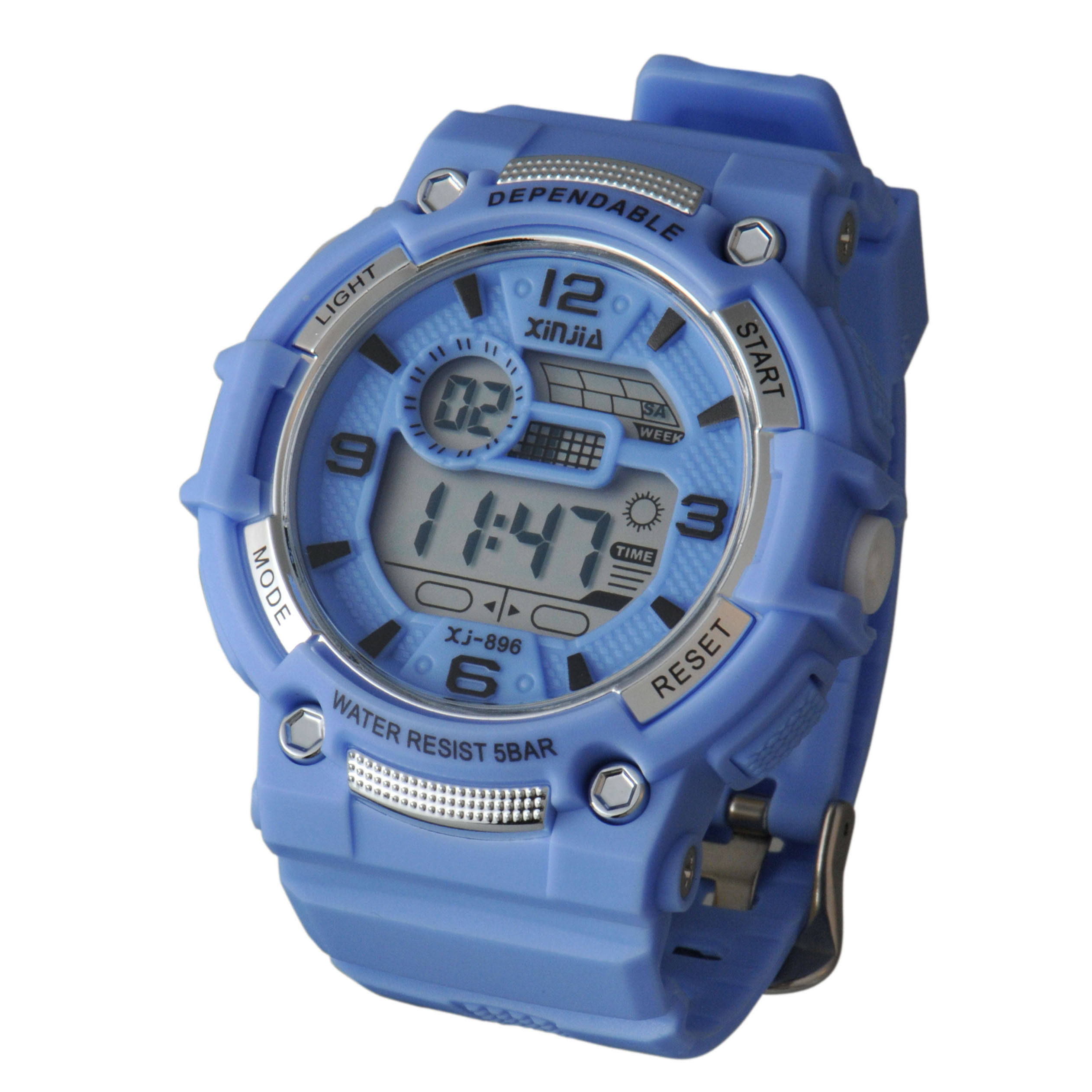 Nuevo reloj de pulsera XINJIA 50M reloj Digital deportivo resistente al  agua para hombres correa de TPU trasera de acero inoxidable reloj para  hombres