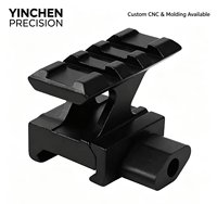 Adaptateur de montage optique à profil bas en aluminium, usiné CNC en acier inoxydable