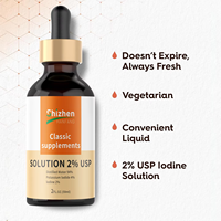 Solution d'iodine de Lugol 2% USP OEM, Gouttes liquides d'iodine et d'iodure de potassium, Marque privée