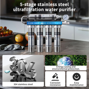 Purificateurs d'<span class=keywords><strong>eau</strong></span> d'ultrafiltration à 5 étapes <span class=keywords><strong>Eau</strong></span> <span class=keywords><strong>du</strong></span> <span class=keywords><strong>robinet</strong></span> de cuisine Purificateur en acier inoxydable 304 Filtre à <span class=keywords><strong>eau</strong></span> potable direct domestique - Product Image 2