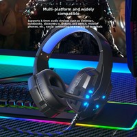 Headset Gaming Over-Ear Peredam Kebisingan Aktif Lampu RGB Suara Surround 3D Mikrofon HD Berkabel Panggilan Jernih Olahraga
