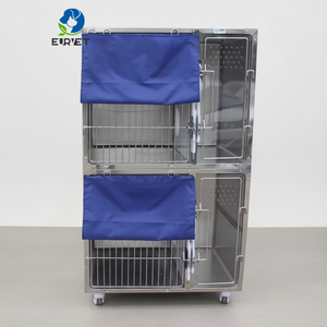 EUR VET En İyi Fiyat Tam Paslanmaz Çelik Kafes Veteriner Ekipmanı Büyük Lüks Veteriner Kafesi Kedi Yavrusu için - Product Image 1