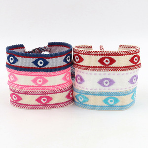 ZDL022 Devil's Eye Lucky Eye pulsera tejida a mano DIY joyería femenina borla correa de muñeca - Product Image 2