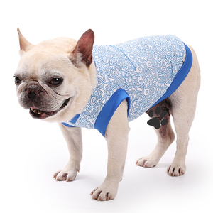 Gilet de refroidissement pour animaux de compagnie en marbre de luxe en tissu de fibre de refroidissement impression de printemps d'été instantanée et durable pour les chiens - Product Image 1