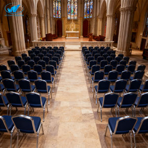 Silla de Iglesia acolchada de lujo con respaldo alto <span class=keywords><strong>para</strong></span> auditorio acolchado barato de alta precisión, <span class=keywords><strong>sillas</strong></span> de Metal acolchadas de dimensiones al por mayor <span class=keywords><strong>para</strong></span> Iglesia - Product Image 6