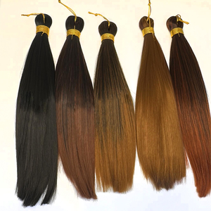 Vente en gros <span class=keywords><strong>de</strong></span> mèches <span class=keywords><strong>de</strong></span> cheveux synthétiques lisses <span class=keywords><strong>de</strong></span> 14 pouces pour tresses, queues <span class=keywords><strong>de</strong></span> <span class=keywords><strong>cheval</strong></span>, extensions <span class=keywords><strong>de</strong></span> cheveux lisses <span class=keywords><strong>de</strong></span> 150 g - Product Image 2