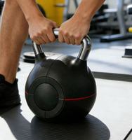 Kettlebell en acier Doublewin - Kettlebell portable et durable de couleur noire pour l'exercice à domicile, la salle de sport, la remise en forme et l'entraînement de force (2 kg-20 kg)