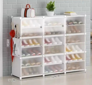 Armoire à chaussures mince Casiers <span class=keywords><strong>en</strong></span> plastique Les casiers à chaussures simples sont assemblés <span class=keywords><strong>en</strong></span> résine - Product Image 4