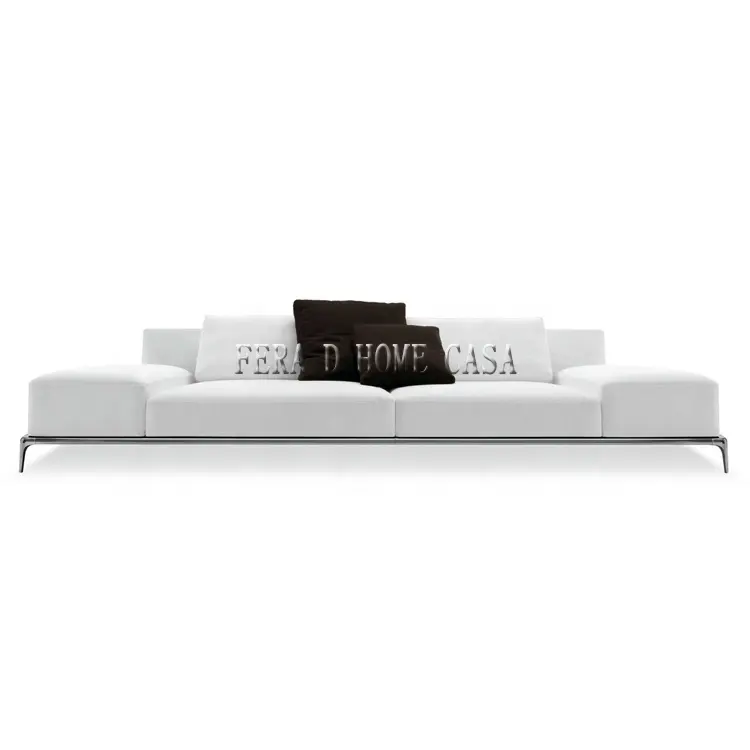 Italiaanse Lederen Banken Wit 3 Zits Bank Kopie Lederen Sofa Set