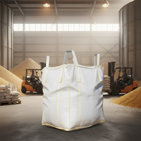 Sac Jumbo 1000 kg en PEHD/PP, tissé en polypropylène, respirant, à fond plat, FIBC, pour ensilage, granulés, bois, emballage en vrac