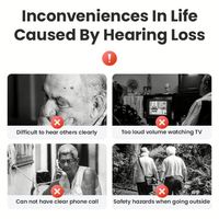 Support pour appareil auditif, écouteurs sans fil, haut-parleur Bluetooth sport FM à tour de cou avec suppression du bruit, magnétique, pour cartes mobiles et mousse