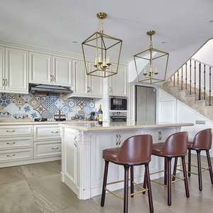 Meubles de maison complets au design simple, meubles de cuisine complets, armoire décorative à finition brillante - Product Image 3