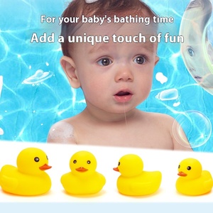 Juguete de baño de <span class=keywords><strong>pato</strong></span> amarillo pequeño, llamada de pellizco de goma suave con <span class=keywords><strong>pato</strong></span> amarillo grande transfronterizo para juego de agua para niños, Material plástico - Product Image 2