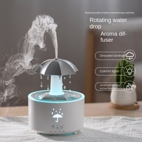 Diffuseur d'arômes goutte de pluie coloré transfrontalier, best-seller, humidificateur rotatif en forme de goutte d'eau, télécommande, alimentation USB, silencieux