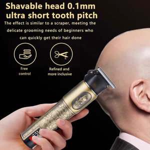 Tondeuse à cheveux électrique à charge USB à faible bruit tête d'huile de coupe lisse tête <span class=keywords><strong>chauve</strong></span> artefact <span class=keywords><strong>coiffure</strong></span> voitures hôtels acier inoxydable - Product Image 3