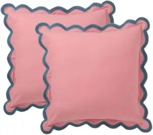 波西米亚靠垫套棉带波浪边沙发枕套装饰抱枕覆盖农家口音枕头