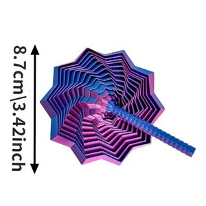 Modello Stella Sensoriale 3D Stampata in 3D con Illusione Ottica, Ornamenti a Spirale Esagonale, Gioco da Tavolo Antistress - Product Image 4