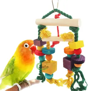 Groothandel Papegaaienbenodigdheden Vogelspeelgoed Loofah Maïsblad Draai Koord Klein En Middelgroot Papegaai Bijtend Speelgoed
