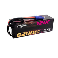 Cnhl Baterai Lipo HVLI, Baterai Lipo 8200Mah 15.2V 4S 120c dengan Colokan EC5 untuk Mobil Balap RC Isi Satu