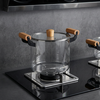 Marmite en verre borosilicate de haute qualité, résistante à la chaleur, pour usage domestique, pot à thé parfumé, pot santé, pot à soupe transparent