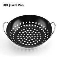 Accessoires de cuisine : Panier de cuisson robuste en acier inoxydable antiadhésif pour fruits, légumes et barbecue, idéal pour le camping