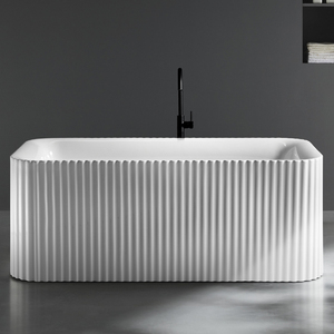 Baignoire d'angle autoportante moderne en acrylique blanc de 150 cm, style asiatique, portable, avec fonction de trempage et drain pour salle de bain - Product Image 3