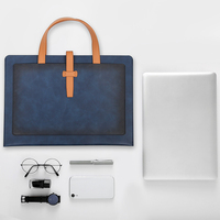 Sac Organisateur de Documents en Cuir PU Tendance, Imperméable et Portable, pour Fournitures de Bureau et Scolaires