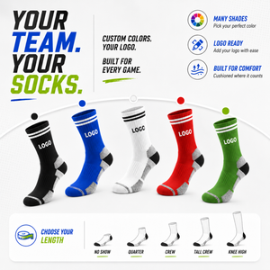 Chaussettes de sport en coton avec logo personnalisé, chaussettes de course athlétiques pour hommes, chaussettes de tennis à la cheville, respirantes, anti-humidité, compression, antidérapantes - Product Image 3