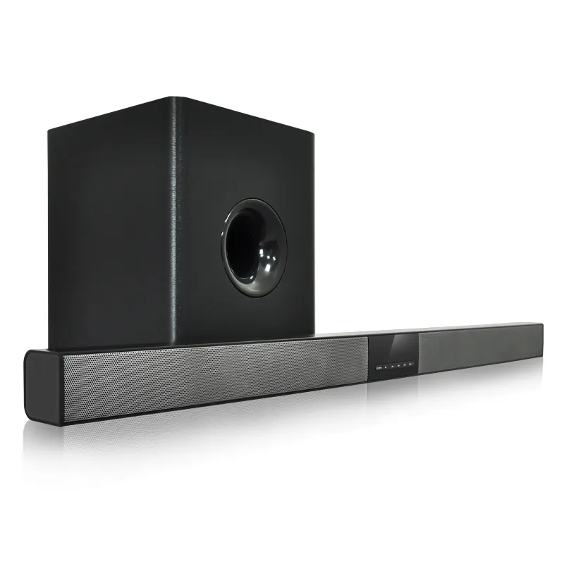 Ev sinema sistemi en iyi ses Bluetooth Soundbar Subwoofer Led TV duvara monte hoparlörler