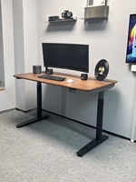 2023 Cadre de bureau assis-debout électrique personnalisable, réglage à un bouton, design métallique convertible, moteur unique réglable